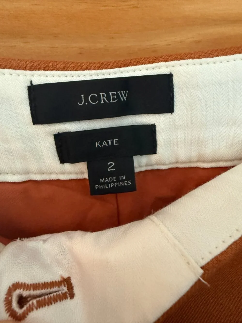 J Crew Kate Linen Blend Straight Leg Tailored Stretch Career Work Pants size 2